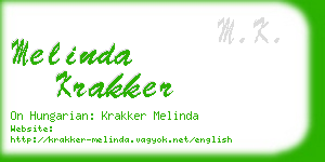 melinda krakker business card